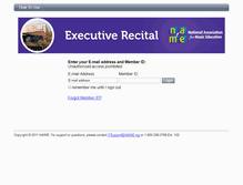 Tablet Screenshot of execrecital.nafme.org